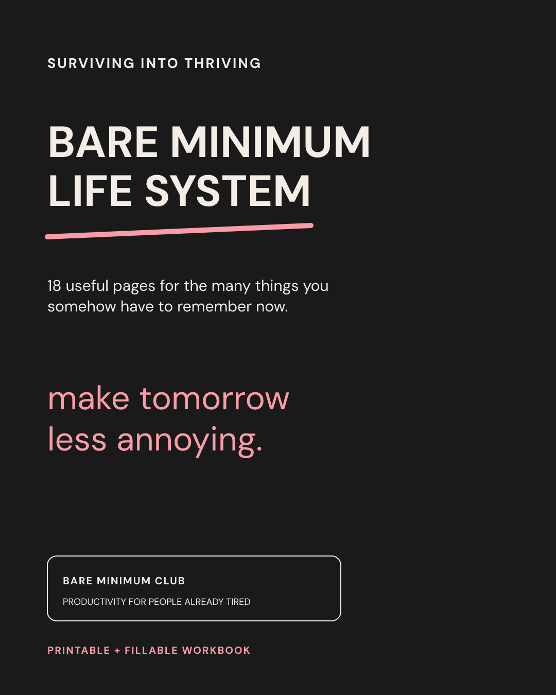 Bare Minimum Life System preview